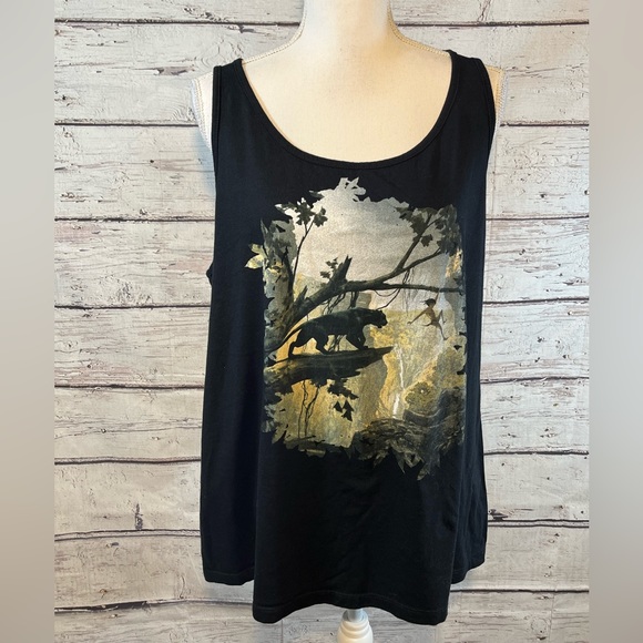 DISNEY The Jungle Book Tank Top Racerback Black-0X - Picture 1 of 2
